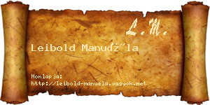 Leibold Manuéla névjegykártya